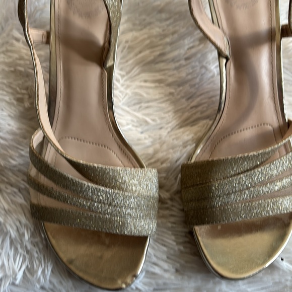 Women’s I. Miller Sz 10M platinum glitter embellished strap formal heel sandals - Picture 8 of 13